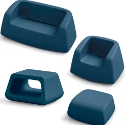 Viadurini in the Garden Garten Lounge Set-Garden Lounge aus farbigem Polyethylen Made in Italy 4 Stück - Nibs