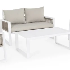 Viadurini in the Garden Garten Lounge Set-Garden Lounge aus weißem oder schwarzem Design Aluminium - Regendusche