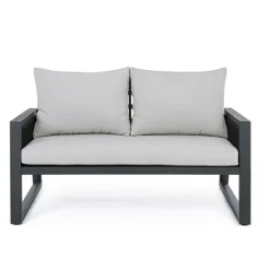 Viadurini in the Garden Garten Lounge Set-Garden Lounge aus weißem oder schwarzem Design Aluminium - Regendusche