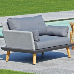 Viadurini in the Garden Garten Lounge Set-Garden Lounge mit anthrazitgrauer Aluminiumstruktur - Fouquer