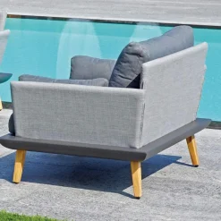 Viadurini in the Garden Garten Lounge Set-Garden Lounge mit anthrazitgrauer Aluminiumstruktur - Fouquer