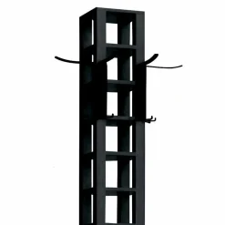 Viadurini Living Garderobenständer-Garderobenständer aus schwarzem Eschenholz mit Chromdetails Made in Italy - Etna