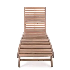 Viadurini in the Garden Sonnenliegen-Garten Chaiselongue aus Holz mit Designrädern für den Außenbereich - Roxen