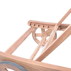 Viadurini in the Garden Sonnenliegen-Garten Chaiselongue aus Holz mit Designrädern für den Außenbereich - Roxen
