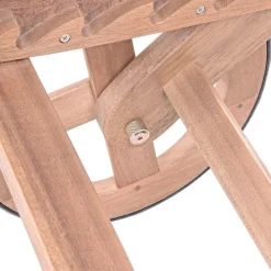 Viadurini in the Garden Sonnenliegen-Garten Chaiselongue aus Holz mit Designrädern für den Außenbereich - Roxen