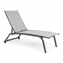 Viadurini in the Garden Sonnenliegen-Garten Chaiselongue mit Rädern und liegender Rückenlehne, 4 Stück - Babilonia