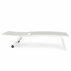 Viadurini in the Garden Sonnenliegen-Garten Chaiselongue mit Rädern und liegender Rückenlehne, 4 Stück - Babilonia