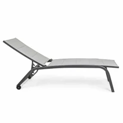 Viadurini in the Garden Sonnenliegen-Garten Chaiselongue mit Rädern und liegender Rückenlehne, 4 Stück - Babilonia