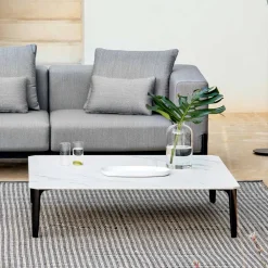 Viadurini in the Garden Garten Beistelltisch-Garten Couchtisch aus Aluminium und Steinzeug Top 7 Oberflächen - Filomena