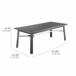 Viadurini in the Garden Gartentische Aus Teakholz-Garten Esstisch aus Natur- oder Schwarzholz, italienischer Luxus - Suzana