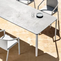 Viadurini in the Garden Gartentische Aus Aluminium-Garten Esstisch in Aluminium und Hpl oder Gres, verschiedene Ausführungen - Filomena