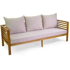 Viadurini in the Garden Garten Lounge Set-Garten Lounge Set aus geöltem Akazienholz Naturfarbe - Technisch