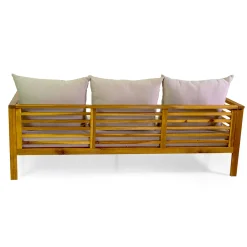 Viadurini in the Garden Garten Lounge Set-Garten Lounge Set aus geöltem Akazienholz Naturfarbe - Technisch