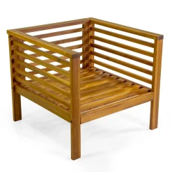 Viadurini in the Garden Garten Lounge Set-Garten Lounge Set aus geöltem Akazienholz Naturfarbe - Technisch