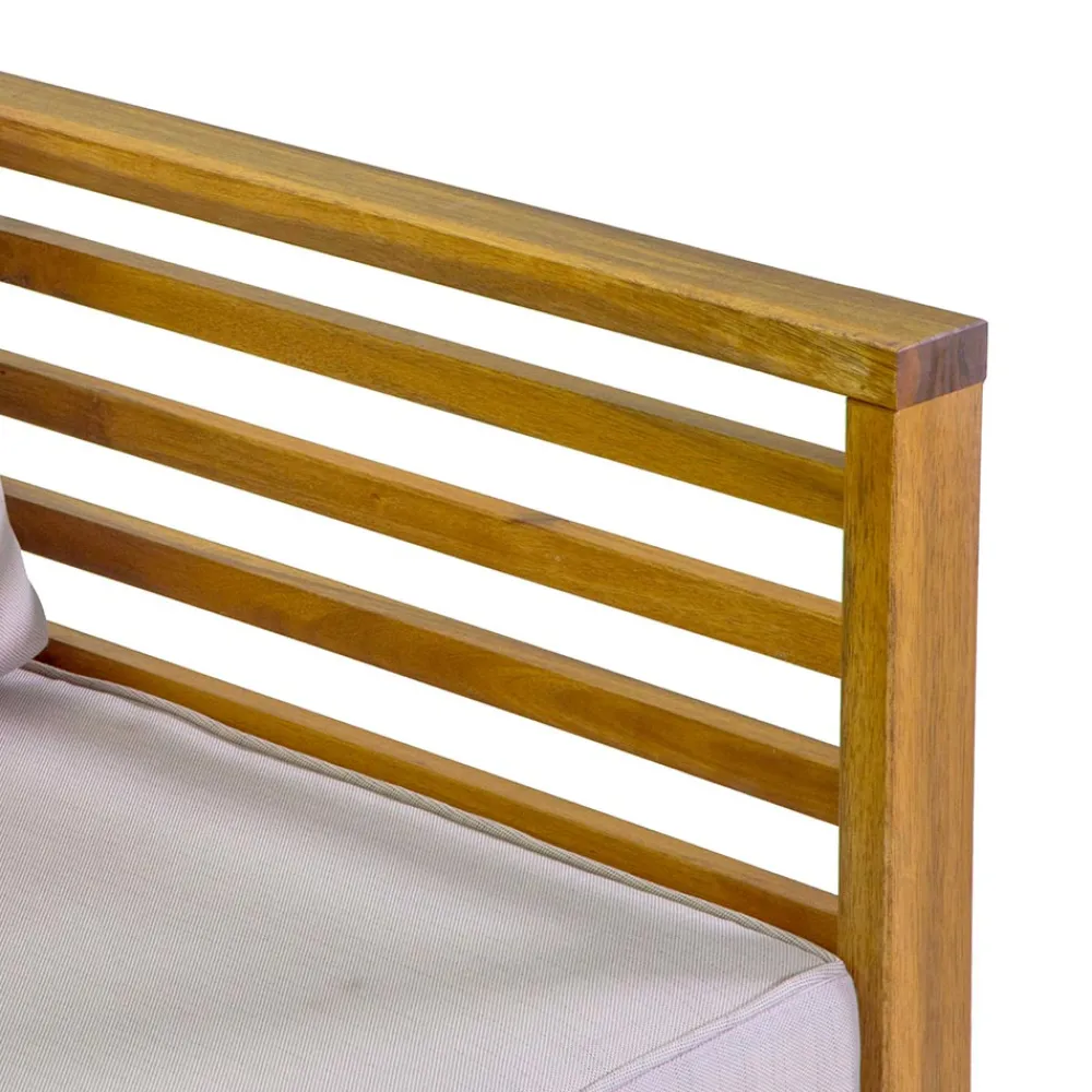 Viadurini in the Garden Garten Lounge Set-Garten Lounge Set aus geöltem Akazienholz Naturfarbe - Technisch