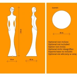 Myyour Lichtmöbel-Garten Stehlampe mit RGBW Led Light Statue Design - Penelope von