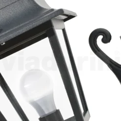 Viadurini Lighting Garten-Wandlampen-Gartenapplikation aus Aluminium und transparentem Glas Made in Italy - Scintilla