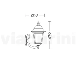 Viadurini Lighting Garten-Wandlampen-Gartenapplikation aus Aluminium und transparentem Glas Made in Italy - Scintilla