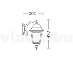 Viadurini Lighting Garten-Wandlampen-Gartenapplikation aus sandgestrahltem Glas und Aluminium Made in Italy - Scintilla