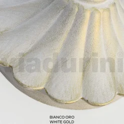 Viadurini Lighting Garten-Wandlampen-Gartenapplikation aus weißem Aluminium mit Opalkugel - Trovabianco