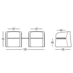 Viadurini in the Garden Gartenbänke-Gartenbank aus Polyethylen und Birkenholz Made in Italy - Talula