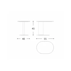 Varaschin Garten Beistelltisch-Garten-Couchtisch aus Aluminium Made in Italy - Plinto von
