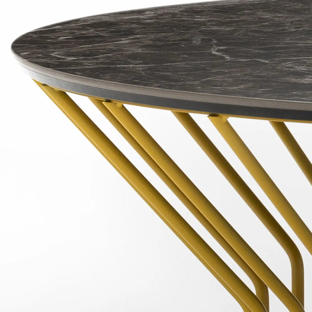 Viadurini in the Garden Garten Beistelltisch-Garten-Couchtisch aus Glaskeramik und Metall Made in Italy - Guerrino