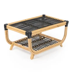 Viadurini in the Garden Garten Beistelltisch-Garten-Couchtisch aus handgewebtem natürlichem Rattan - Catelyn