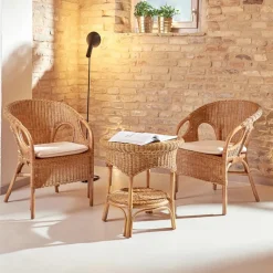 Viadurini in the Garden Garten Beistelltisch-Garten-Couchtisch aus Honiggeflecht - Nathaniel