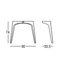 Viadurini in the Garden Garten Beistelltisch-Garten-Couchtisch aus HPL und Polyethylen Made in Italy - Rizia