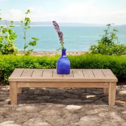 Viadurini in the Garden Garten Beistelltisch-Garten-Couchtisch aus natürlichem Teakholz - Artes