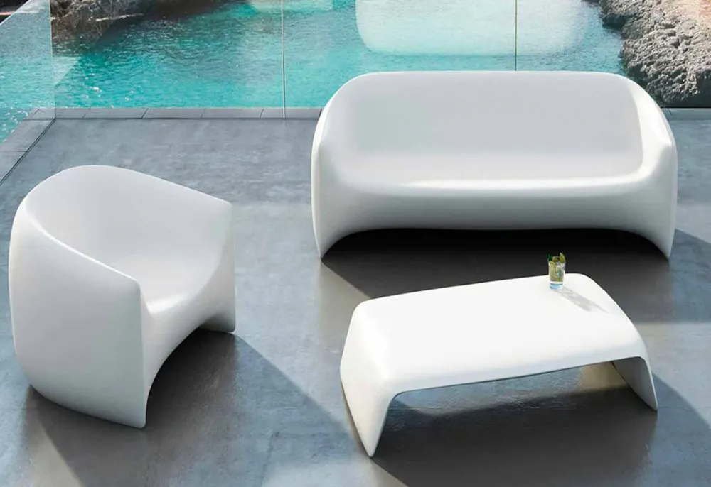 Vondom Garten Beistelltisch-Garten-Couchtisch aus Polyethylen Blow , modernes Design