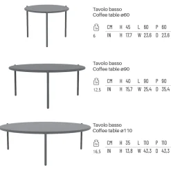 Viadurini in the Garden Garten Beistelltisch-Garten-Couchtisch aus Stahl in verschiedenen Größen Made in Italy - Sansa