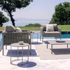 Viadurini in the Garden Garten Beistelltisch-Garten-Couchtisch aus verzinktem Stahl in verschiedenen Größen Made in Italy - Brienne