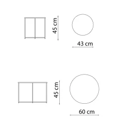 Viadurini in the Garden Garten Beistelltisch-Garten-Couchtisch aus verzinktem Stahl in verschiedenen Größen Made in Italy - Brienne
