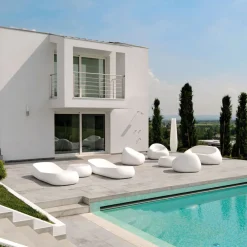 Viadurini in the Garden Garten Beistelltisch-Garten-Couchtisch mit runder Platte aus Polyethylen Made in Italy - Tibaldo