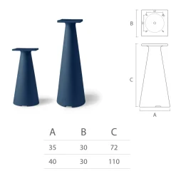 Viadurini in the Garden Garten Beistelltisch-Garten-Couchtischgestell aus Polyethylen und HPL-Platte Made in Italy - Lucy