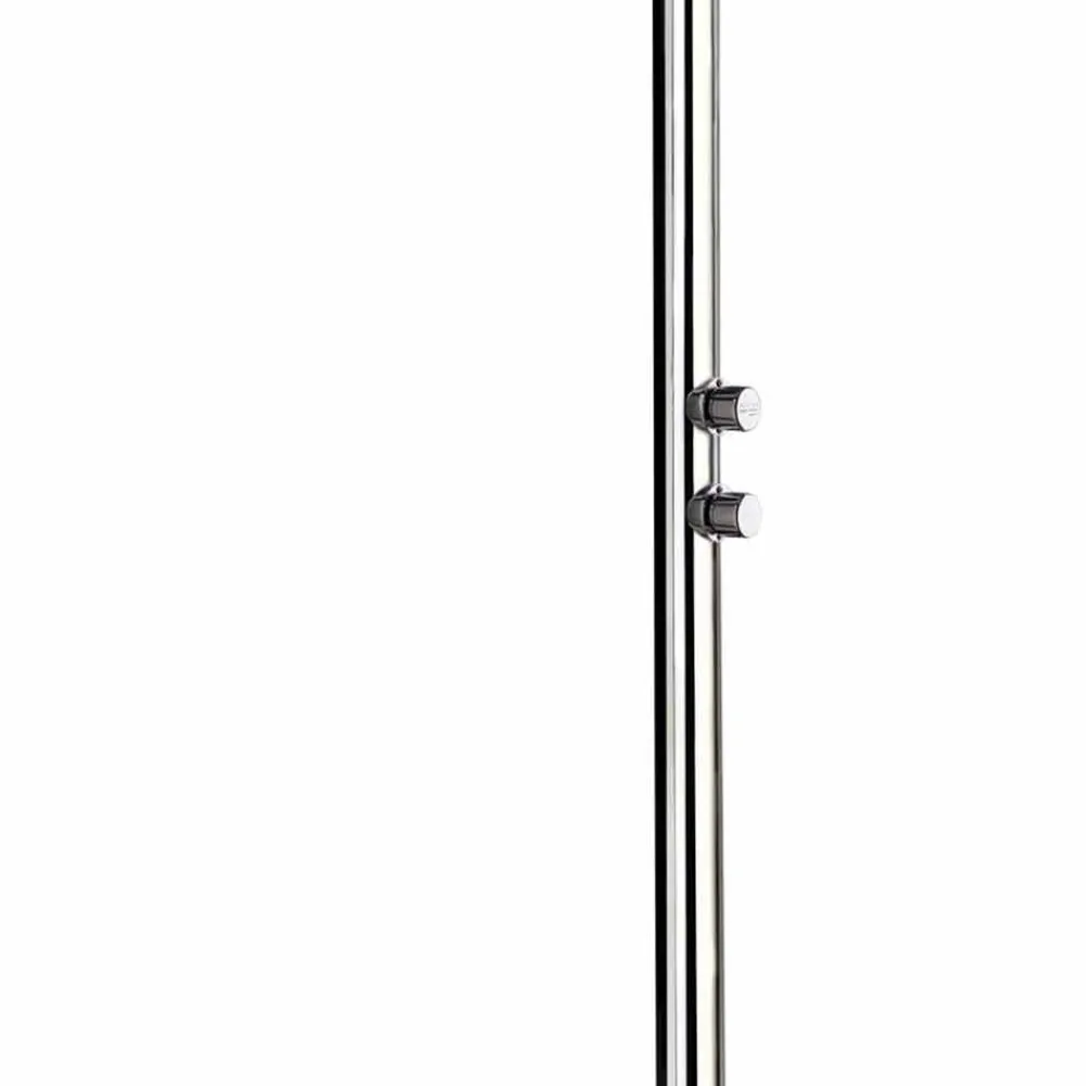 Viadurini in the Garden Gartendusche-Gartendusche aus verchromtem Edelstahl mit Fußwaschmaschine Made in Italy - Modeo