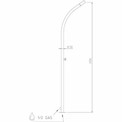 Viadurini in the Garden Gartendusche-Gartendusche mit eingebautem Duschkopf aus Edelstahl Made in Italy - Yuki