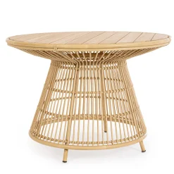 Viadurini in the Garden Gartentische Aus Teakholz-Garten-Esstisch aus Aluminium und Teakholzplatte-Svlk – Matter