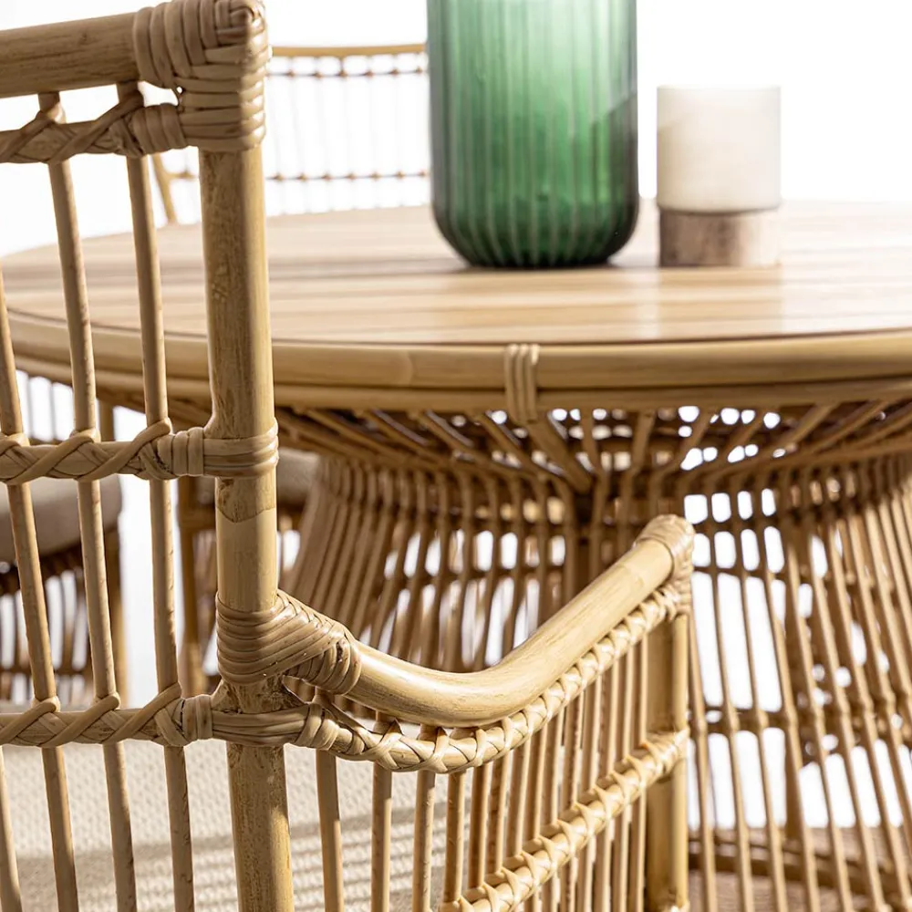 Viadurini in the Garden Gartentische Aus Teakholz-Garten-Esstisch aus Aluminium und Teakholzplatte-Svlk – Matter