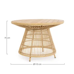 Viadurini in the Garden Gartentische Aus Teakholz-Garten-Esstisch aus Aluminium und Teakholzplatte-Svlk – Matter