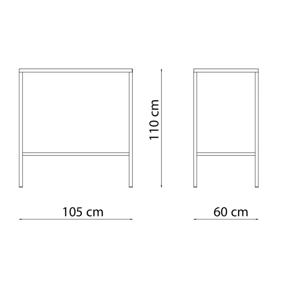 Viadurini in the Garden Gartentische Fest-Garten-Hochtisch aus verzinktem Stahl Made in Italy - Vesna