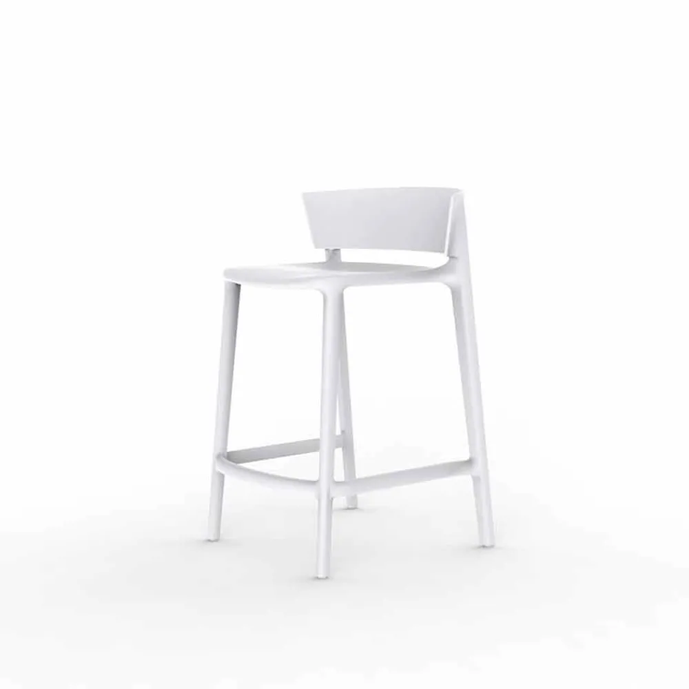 Vondom Outdoor Hocker-Gartenhocker Africa von Vondm, H 85 aus Polypropylen und Glasfaser, 4 Stück