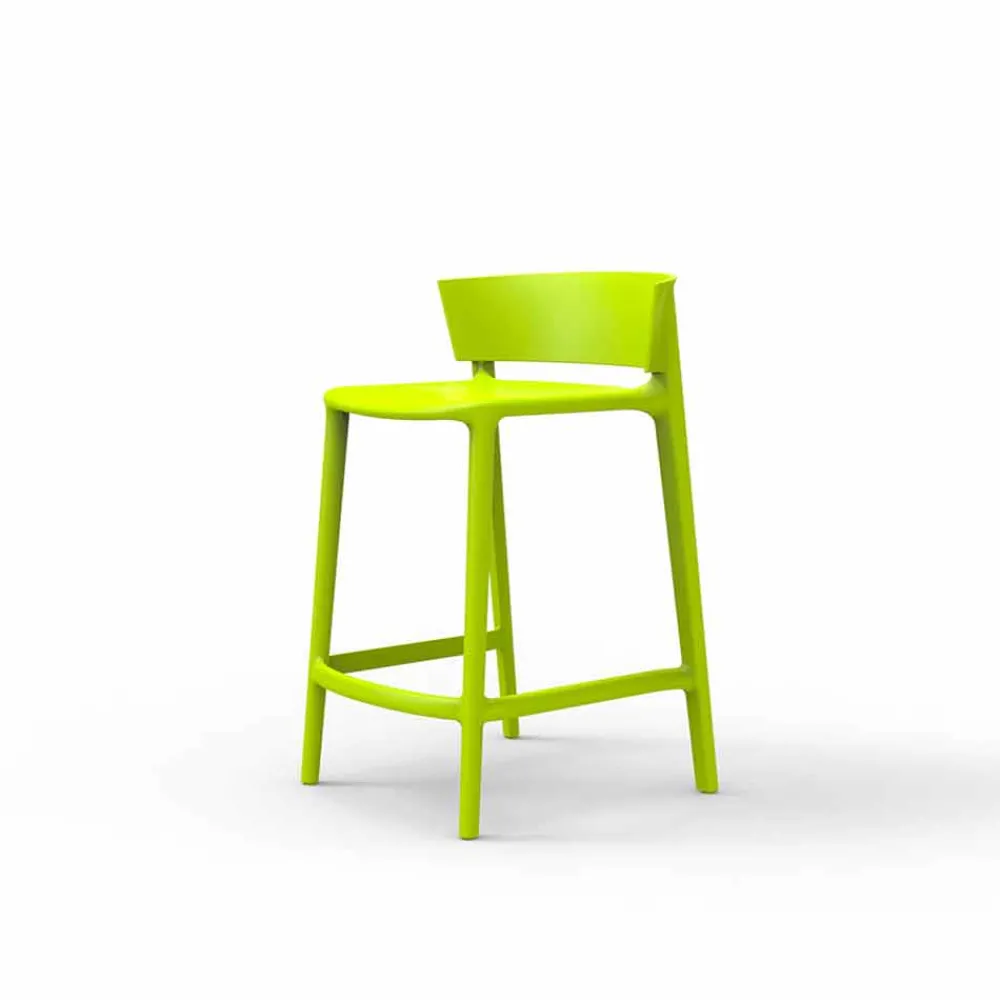 Vondom Outdoor Hocker-Gartenhocker Africa von Vondm, H 85 aus Polypropylen und Glasfaser, 4 Stück