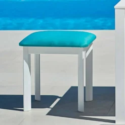 Varaschin Outdoor Hocker-Gartenhocker aus gepolstertem Stoff und Aluminium System