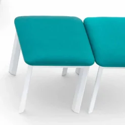 Varaschin Outdoor Hocker-Gartenhocker aus gepolstertem Stoff und Aluminium System