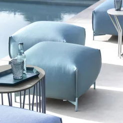 Viadurini in the Garden Gartenideen|Sitzsäcke-Gartenhocker aus Stoff mit Metallfüßen Made in Italy - Butter