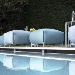 Viadurini in the Garden Gartenideen|Sitzsäcke-Gartenhocker aus Stoff mit Metallfüßen Made in Italy - Butter