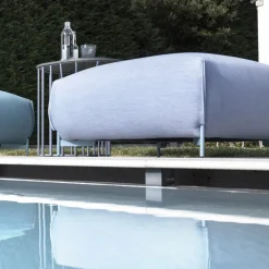 Viadurini in the Garden Gartenideen|Sitzsäcke-Gartenhocker gepolstert und bezogen mit Stoff Made in Italy - Butter